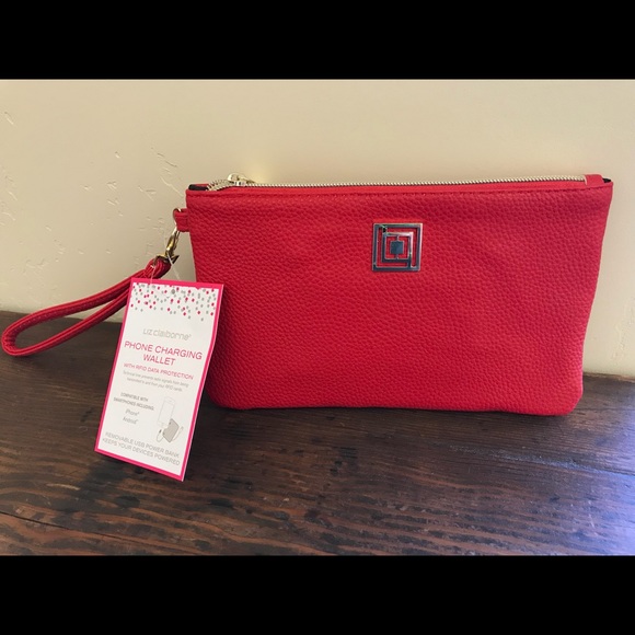 Liz Claiborne Wristlet with Phone Charger - Picture 1 of 1